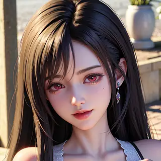 Tifa Lockhart / Final Fantasy VII - Fujiwara Haru AI Art - Otaku Dojo